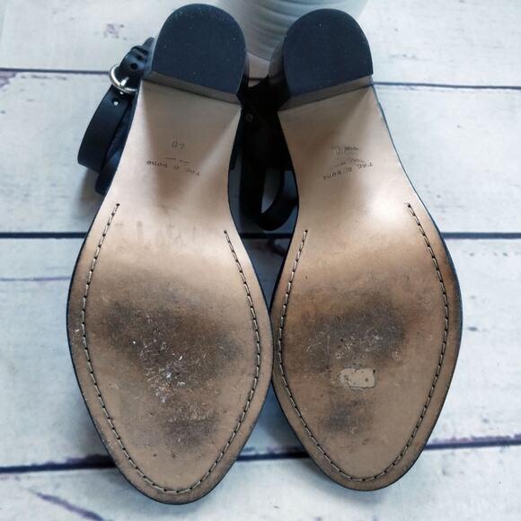 RAG & BONE Tulsa Black Peep Toe Strap Sandals 40 - Picture 5 of 8